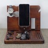 Wood Phone Docking Station Clear Texture Docking Station Organizer with