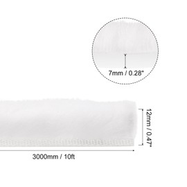 uxcell Weather Stripping Brush, 10ft L x 0.3" W x 0.5" H Self-Adhesive Seal Weatherstrip Sweep Brush White for Door Window