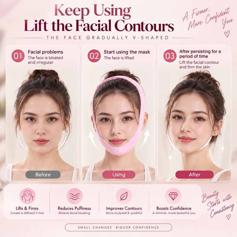 V-Line Face Shaping Strap for Chin & Cheek Support –