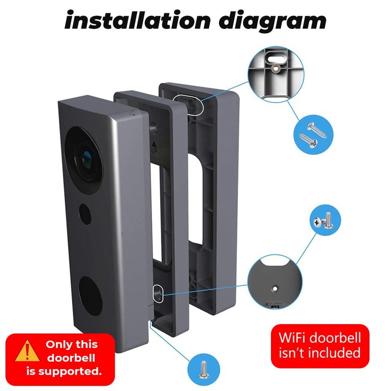 Adjustable Angle Doorbell Bracket for Household Doorbell Bracket Adjustable (Left
