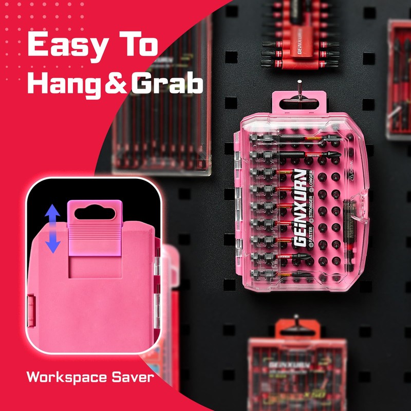 Geinxurn 83Pieces Impact Screwdriver Bits Set, Magnetic S2 Steel Phillips/Square