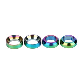 Yctze 4Pcs TC4 Brake Caliper Bolts with Gasket Spacers, for Mountain Bicycles & MTB, Durable & Lightweight (Colorful)