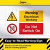 iSigns Warning Signs (Electrician Working Do Not Switch On), A2