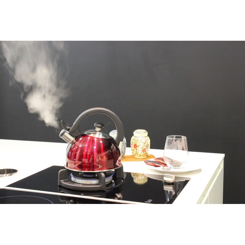 Magefesa 2.1-Quart Sabal Stainless Steel Tea Kettle, Red