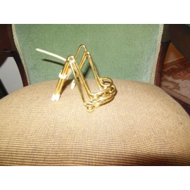 Vintage Lot of 3 brass photo or display stands rubber tipped no skid ball foot