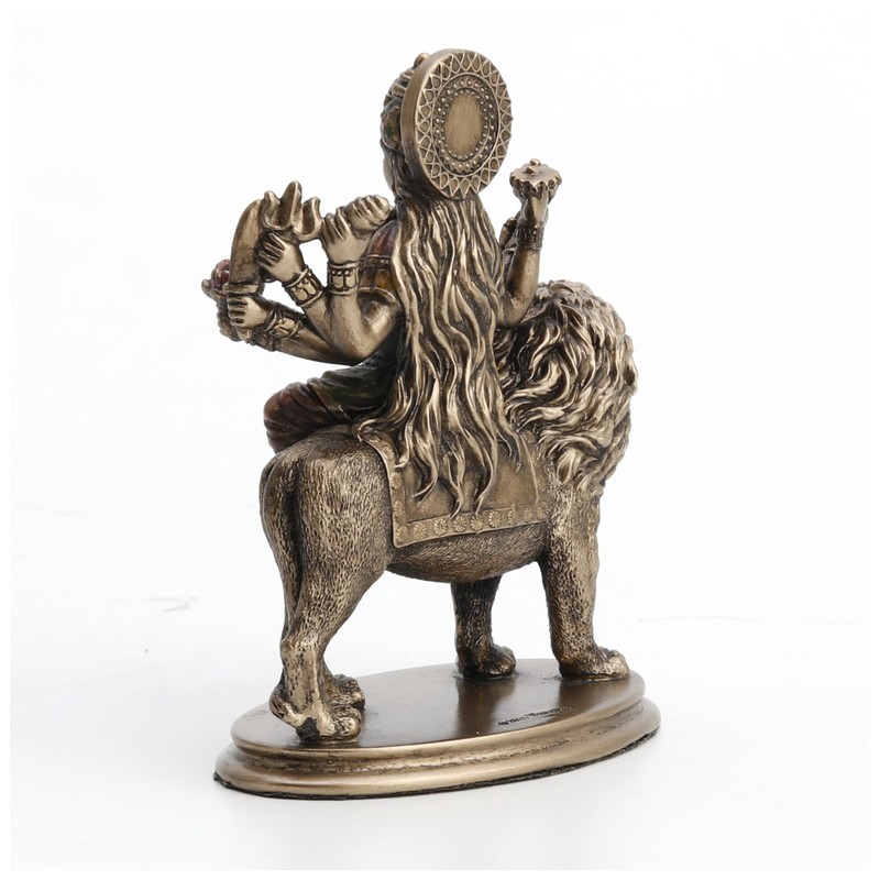 Veronese Design 3 3/4" Hindu Goddess Durga Riding on Lion