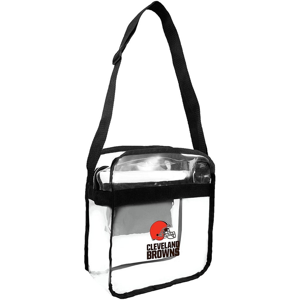 NFL Cleveland Browns Clear Carryall Crossbody Purse