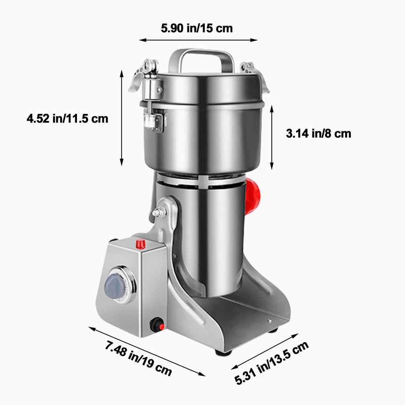 ExGizmo Electric Grain Grinder 800g,Swing Type Grain Mill Grinder 3000W,110V