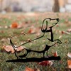 TONGNENGLIU Metal Garden Dog Statue Ornament Gift Metal Art Dog