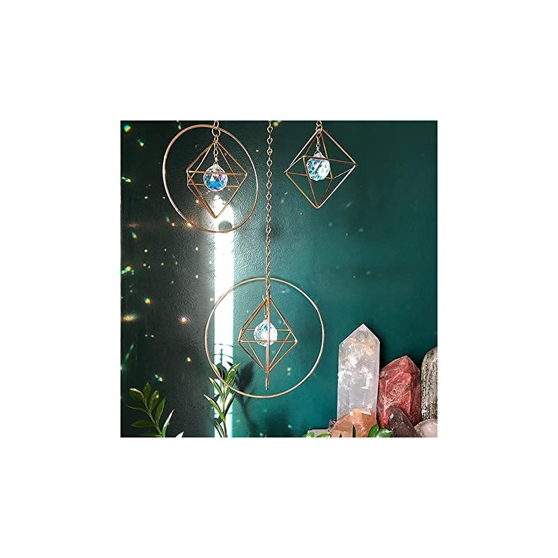 Crystal Suncatcher LOOGOOL Sun Catchers Cage Window Hanging Rainbow Maker