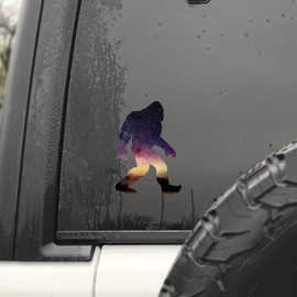Bigfoot Sasquatch Laminated Vinyl Decal Sticker | 5.5-Inch by 4-Inch | Custom Overlay Sticker Series (PD3182)