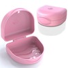 JJOVCE 2 PCS Retainer Cases, Solid Orthodontic Retainer Cases. (Pink)