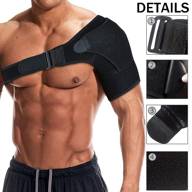 MIRKUZI 1 Piece Black Shoulder Support Strap Shoulder Support with