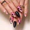 Pink Ombre Press on Nails Medium Almond Fake Nails with
