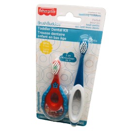 Fisher-Price Fisher Price Brush Buddies Toddler Dental Kit 2 Toothbrushes & Teething Ring
