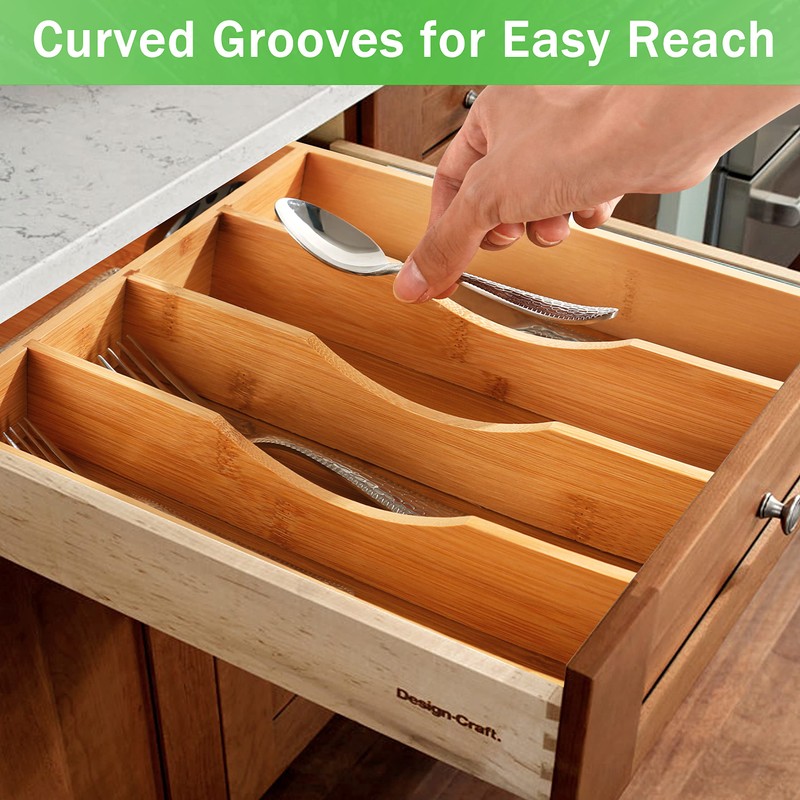 Greenual Silverware Organizer 10 In Utensil Organizer Silverware Tray for
