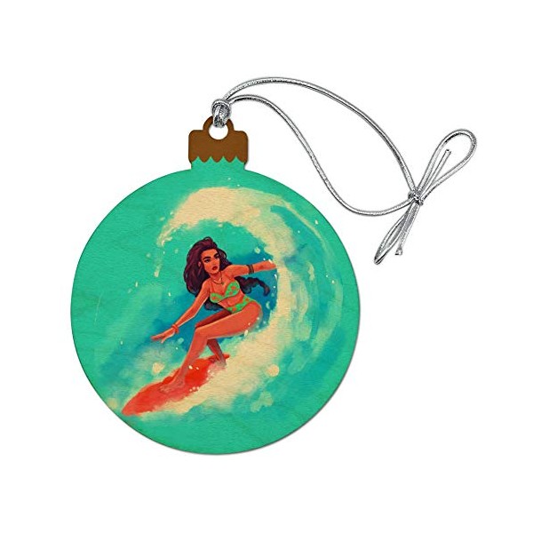 GRAPHICS & MORE Surfer Girl Surfing On Wave with Surfboard