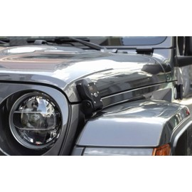 YOCTM Hood Catch Latches For 2018-2025 Jeep Wrangler JL JLU 4XE Rubicon Sahara Sport Gladiator JT Hood Locking Catch Kit With Key Anti-theft (American Flag)