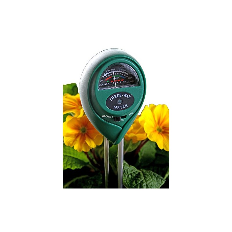 Hydrofarm MGMLP1 Active Air 3-Way pH, Light & Moisture Meter