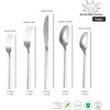 Cubic 20-Piece Silverware Set, Flatware Set Stainless Steel, Modern Cutlery