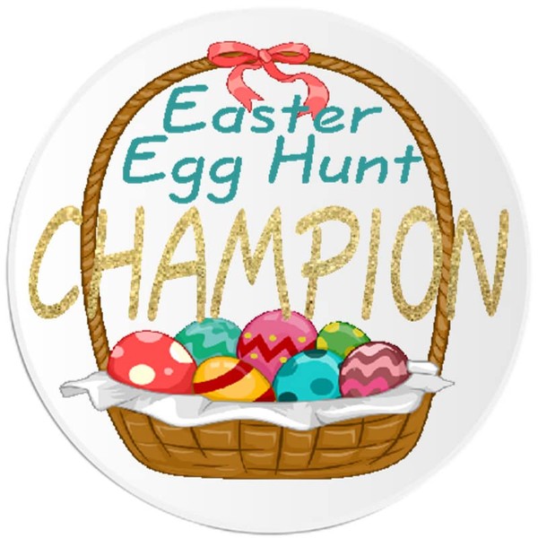 Easter Egg Hunt Champion - 10 Pack Circle Stickers 3
