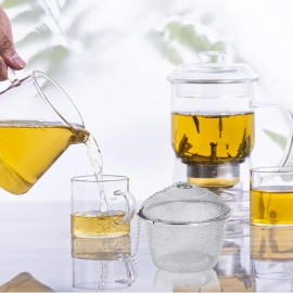 Nawtor Extra Large Stainless Steel Twist Lock Mesh Tea Ball Tea Strainer Filter Spic...