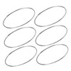 KICHOUSE Bangle Bracelet Set 6pcs Silver Bangles for Women Girls