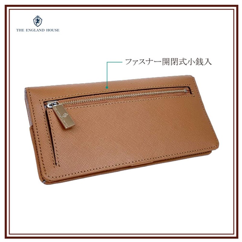 England House IY0005 Long Wallet, Men's Smartphone Storage, Cowhide Leather,