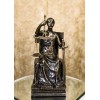 Ebros Seated Lady Justice in Blindfold with Scales and Sword