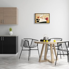 Stupell Industries Never Trust a Skinny Chef with Happy Cook Phrase Wall Art, 13x19, Beige