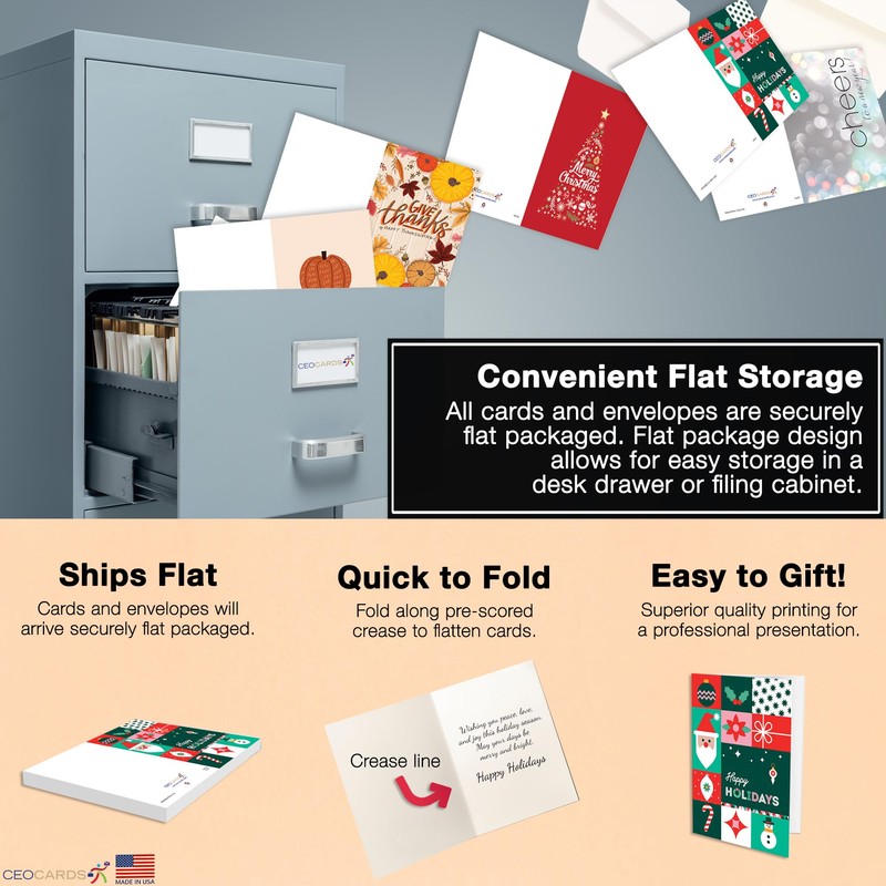 Work Anniversary Cards Bulk Greeting Set (25 Card Variety Pack