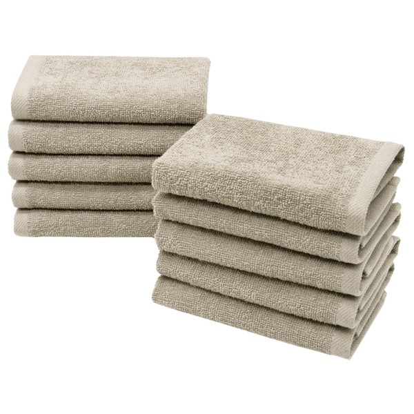 ZOLLNER Set of 10 Small Guest Towels 30 x 30