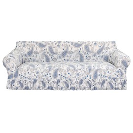 GOSTADY Sofa Cover Slipcover 1 Piece Stretch Printed Couch Covers for 3 Cushion Couch Sofa Pet Friendly Furniture Protector Slipcovers with Skirt for Living Room (3 Seater, Color 5)