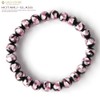 Gold Stone Firefly Glass Bracelet, 0.3 inches (8 mm), Pink,