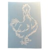 Chicken Silky White Vinyl Car Decal Sticker