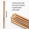 Stainless Steel Chopsticks Reusable Multicolor Lightweight 304 Metal Chopsticks Dishwasher