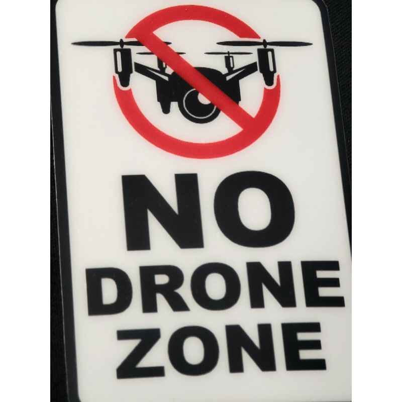 DRONE STICKER "NO DRONE ZONE" 2 1/2 X 3 7/8"
