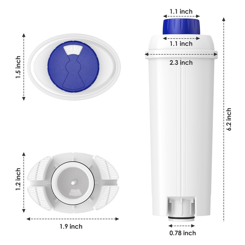 DLSC002 Water Filter Replacement Compatible With Delonghi Coffee Machine Filter
