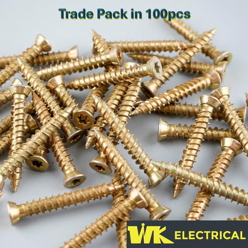 WK Electrical - Concrete Screws with Torx Bits – Zinc-Plated