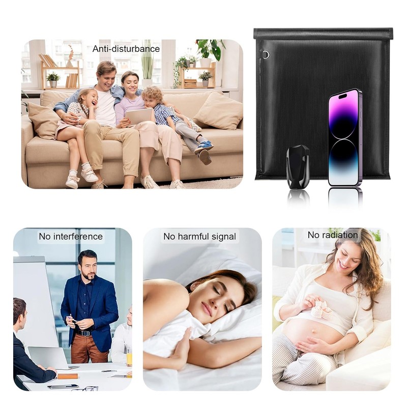 5pcs Faraday Bags Fireproof Waterproof Signal Blocking Large Prevent Tracking