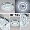 HongnuoFc 12 Inch Crystal Chandelier LED Ceiling Light 2 Tier