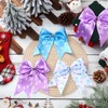 Suncalla 12 Pcs Christmas Bows for Wreath 6 Inch Glitter