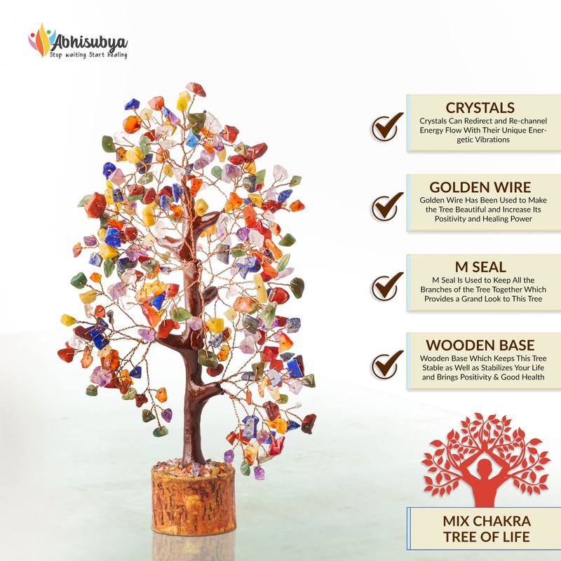 Mix Crystals Tree - Crystals and Gemstones - Chakra Tree