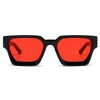 JCTAIFOO Vintage Rectangle Sunglasses for Women Men Retro Rectangular Chunky