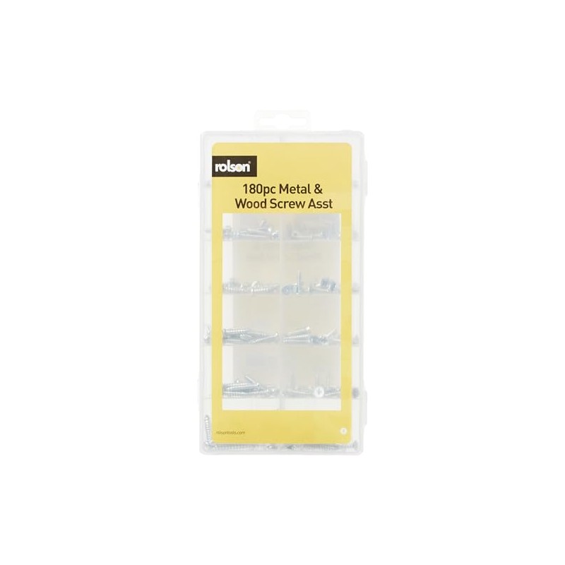 Rolson 61294 180 pc Metal & Wood Screw Assortment