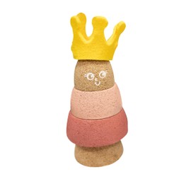 Cork Stacking Toy Queen Made of Cork with Felt Crown, Sustainable Quality from Portugal, from 18 Months