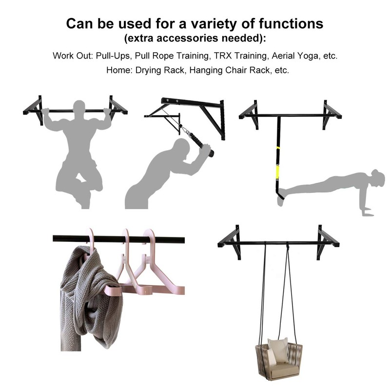 BEAMNOVA Pull Up Bar Wall Mount Ceiling Mounted Chin Up