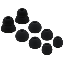 ALXCD Ear Tip for BeatsX in-Ear Earphone, 4 Pair S/M/L & Double Flange Durable Silicone Replacement Ear Bud Eartip, Fit for Beats by Dr. Dre BeatsX [Black/4 Pair]