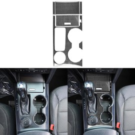 NVCNX Real Premium Carbon Fiber Compatible with Ford Explorer 2016 2017 2018 2019 XLT Limited Sport Platinum Base Car Center Console Gear Shift Panel Cover Interior Trim Kit Accessories 6PCs Black