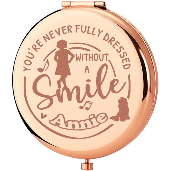 KEYCHIN Orphans Annie Compact Mirror Annie The Musical Gifts You're Never Fully Dressed Without A Smile Annie Compact Makeup Mirror (without a Smile RG)